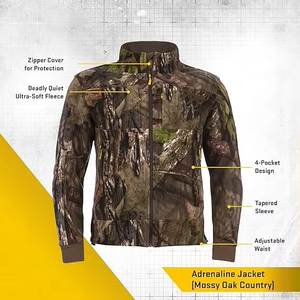 Veste de chasse imperméable à manches longues camouflage hiver unisexe GRACE SIGN GS-HW, doublure en polaire, silencieuse, pour la chasse en plein air - Product Image 1