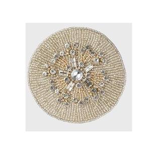 Premium Hand Beaded Glass Coasters for Home Decor Boho Table Decor Scratch Resistant <b>Bar</b> <b>Mat</b> Accessories - Product Image 3