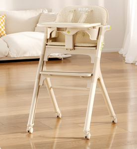 Chaise haute pliable portable pour bébé, siège d'appoint réglable avec plateau pour nourrissons et tout-petits - Product Image 4