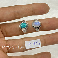 Bague en argent sterling 925 avec pierre de lune arc-en-ciel et feuille de turquoise, inspirée de la nature, minimaliste, tendance, style bohème, pour mariage