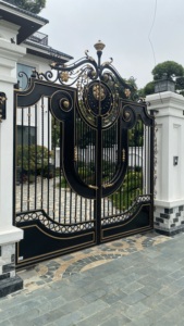 Portails en fer forgé, portes d'entrée décoratives antivol, forgées à la main, pour maison principale, allée de villa, appartement, cour. - Product Image 2
