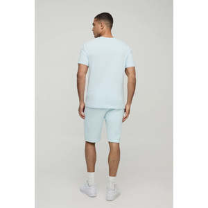 Camisetas OEM de alta calidad para hombre con función de secado rápido, conjunto de camiseta y pantalones cortos de algodón transpirable - Product Image 3