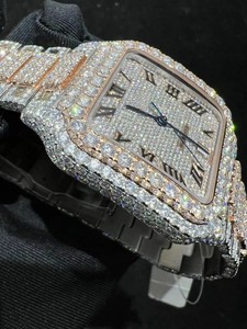 Reloj Mecánico Cuadrado con Moissanita, Esfera de Acero Inoxidable, Visualización de Fecha con Números Romanos para Hombre - Product Image 5