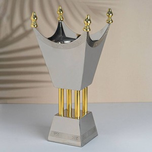 Metal Incense Burner with Gold Tree Design Silver Body and Golden Legs Aromatherapy Use All-Season - Product Image 2