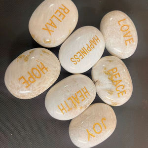 Piedra de Ágata Natural Grabada, Ecológica, para Sanación con Cristales, Pulida, para Reiki, Chakra, Meditación, Venta al Por Mayor - Product Image 1