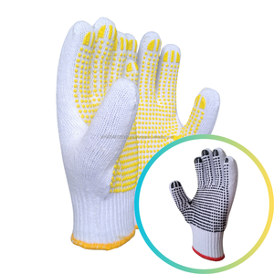 Guantes DE SEGURIDAD antiestáticos de agarre superior Bleach White con puntos amarillos de PVC para antideslizantes para diversas aplicaciones industriales - Product Image 2