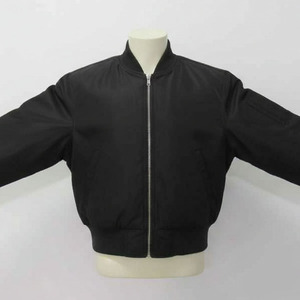 2026 Trending Men's Spring Front Custom logo Padded OEM High Quality Zip <b>Black</b> Zipper Jackets - Product Image 2