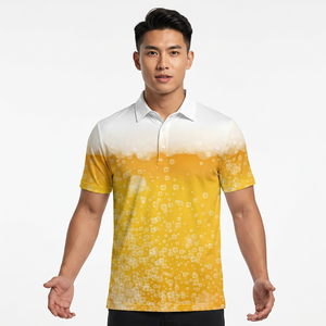 Camisa Polo Estampada para Hombre, Manga Corta, Casual, Tejida, con Botones - Product Image 5