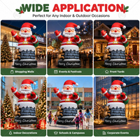 Père Noël gonflable géant de 6 m en tissu Oxford, décoration de Noël gonflable pour extérieur, décoration de jardin commerciale pour les fêtes