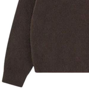 Brown Knitted Crew Sweater Premium Soft Cotton <b>Lightweight</b> Casual Pullover Comfortable Fitted Design for Winter - Product Image 3