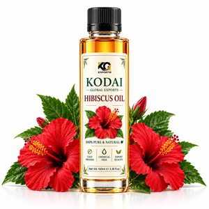 Aceite de Hibisco Kodai 100ml, Puro y Natural, Prensado en Frío, Sin Químicos, Extracto Herbal Líquido de Tamil Nadu para el Cuidado de la Piel - Product Image 1