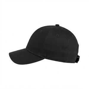 Gorra de Béisbol Negra de 6 Paneles, Ajustable, de Tela Twill, Unisex, Casual, de Color Sólido, para Adultos - Product Image 3