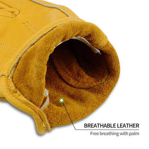 Gants de travail en cuir de vachette robustes et durables, gants de conducteur pour la conduite de camions, le jardinage, l'entrepôt - Product Image 2