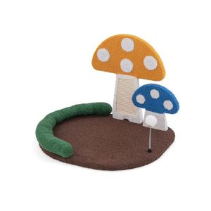 Cuccia per Gatti a Forma di Fungo con Ampio Letto e Pannello di Sisal per Tirare le Unghie, Letto per Animali Domestici - Product Image 1