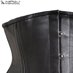 Corsé de Cuero Negro Ajustable con Hebilla, Hecho a Medida, Novedad, para Adelgazar, Venta al por Mayor - Product Image 6