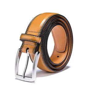 Cinturón de cuero genuino de vaca para hombre, estilo vintage, hebilla de acero ajustable, cinturón de cuero resistente. - Product Image 4