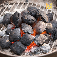 Briquettes de charbon de coco de qualité export en vrac pour barbecue, haute valeur calorifique, sans fumée, inodore, écologiques, 60-75% de matière fixe