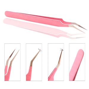 Pinzas para Pestañas de Acero Inoxidable al por Mayor, Pinzas para Pestañas de Marca Privada con Punta de Fibra y Juego de Accesorios - Product Image 4