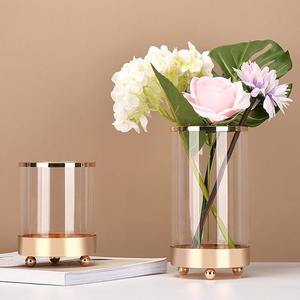 Florero moderno de acero inoxidable, el mejor de su clase, mesa de comedor dorada, soporte de flores artificiales, elegante tarro de cristal, jarrones de Metal - Product Image 3