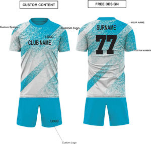 ชุดเสื้อฟุตบอลสโมสรพร้อมกางเกงขาสั้น ระบายเหงื่อได้ดี พิมพ์ลายไล่เฉดสี เอวยางยืด สำหรับผู้ใหญ่ทุกเพศ - Product Image 6