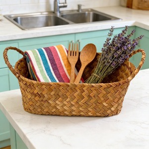Seagrass Woven <b>Storage</b> <b>Basket</b> with Handles Handmade <b>Storage</b> <b>Basket</b> Wholesale eco-friendly Made in Viet - Product Image 3