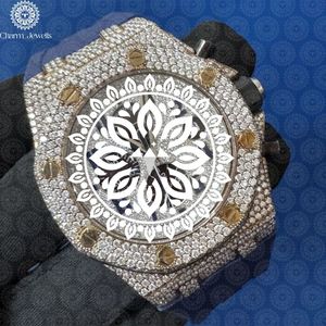 Montre de luxe Charm Jewells en acier inoxydable, boîtier 40 mm, bracelet en silicone, cadran analogique, mouvement mécanique, étanche 10 bars, pour homme - Product Image 4