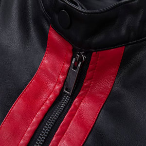 Vente en gros de vestes en cuir véritable noir personnalisées pour hommes Logo de haute qualité avec fermeture à glissière tendance et technique délavée pour l'hiver - Product Image 2