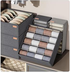 Organizzatore per Cassetti e <span class=keywords><strong>Armadi</strong></span>, Divisorio Pieghevole per Calzini, Scatole Portaoggetti per Biancheria Intima, Reggiseni, Fazzoletti, Cravatte e Cinture - Product Image 6