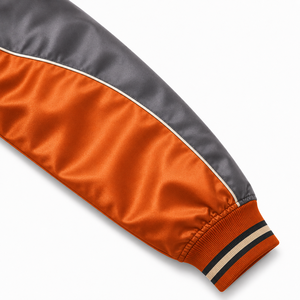 Chaqueta Bomber de Satén Personalizada al por Mayor, Chaqueta Varsity Ligera Unisex, Bordado e Impresión, Proveedor de Ropa Deportiva OEM y ODM - Product Image 5