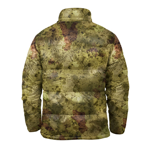 Men's Camouflage Puffer <b>Jacket</b> Windproof Thick Down Filling Zipper Closure Stand Collar Casual Winter Style Regular Fit - Product Image 6