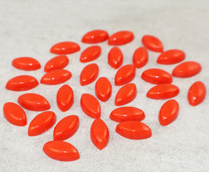 Coral Rojo Natural Sintético en Forma de Marquesa, Cabujón de 10x20mm, Piedra Suelta para Fabricación de Joyas, Venta al por Mayor a Granel - Product Image 3