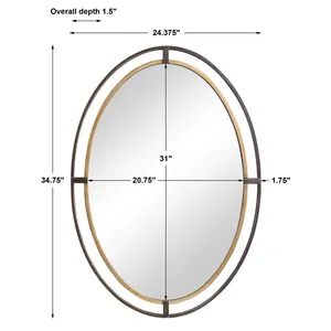 Arte de Pared Metálico Moderno y Lujoso Hecho a Mano con Acabado Texturizado, Escultura de Pared Redonda de Metal Moderna de 34.75x24.375 Pulgadas con Diseño de Naturaleza Muerta - Product Image 1
