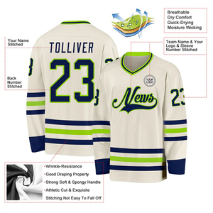 Personalized <b>Athletic</b> Hockey Jersey Premium Sportswear With Embroidered Applique And Sublimation Printing - Product Image 6