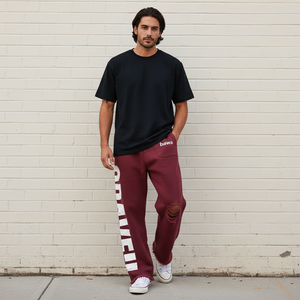 Pantalon de jogging pour homme personnalisé, effet délavé, 100% coton, impression sérigraphique, streetwear, haute qualité, vente en gros - Product Image 6