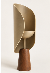 Diffuseur de parfum moderne en métal avec base en bois, support décoratif pour diffuseur, accessoire d'aromathérapie minimaliste pour la décoration intérieure - Product Image 4