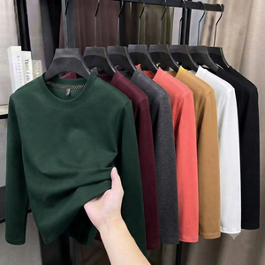 High Quality Men's and Women's Vintage Six-Closure T-Shirt with Sleeves Slim Fit Knitted Fabric 300 Grams <b>Weight</b> Paint Printing - Product Image 5