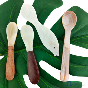 [TOP RATED] | Mother Pearl Caviar Spoon Sustainable Shell Ice Cream Egg Appetizer Tasting Scoop Wholesale Vietnam - Product Image 1