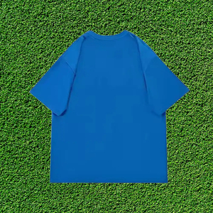 Vente en gros, prix bas, meilleure vente : T-shirt en toile unie avec impression en relief, logo personnalisé, en coton et élasthanne, à épaules tombantes, séchage rapide, style gothique, haute qualité - Product Image 2