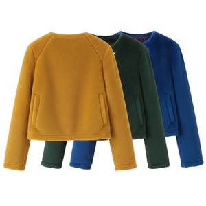 เสื้อแจ็คเก็ตโค้ทผู้หญิงสไตล์ลำลอง กระดุมแถวเดียว รักษ์โลก วินเทจ สำหรับฤดูใบไม้ร่วง ดีไซน์เก๋ ใช้งานได้หลากหลาย พร้อมกระดุมผูกแบบสองด้าน - Product Image 2