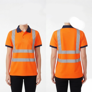 Premium Cotton Bamboo Fiber Canvas Work Shirt 220 GSM <b>Hi</b> <b>Vis</b> <b>Orange</b> Reflective Tape Front Custom Safety Quick Dry Breathable - Product Image 1