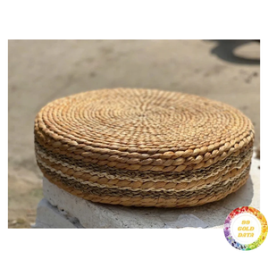 Round Rattan <b>Floor</b> <b>Cushion</b> Pad Bohemian Style Handmade Natural Fiber <b>Outdoor</b> Indoor Decor Living Room Use - Product Image 1