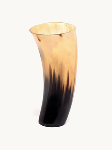 Corne à boire Viking en matériau organique de haute qualité, avec bordure en laiton, faite à la main, écologique, forme naturelle, cadeau de Noël - Product Image 4