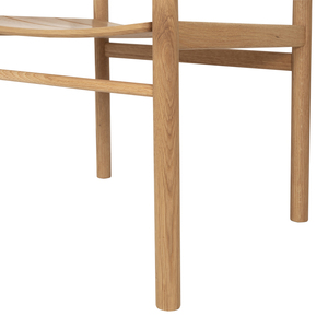 Chaise de salle à manger scandinave moderne en bois imperméable avec accoudoirs et dossier – Design stable pour mobilier de salle à manger domestique - Product Image 4