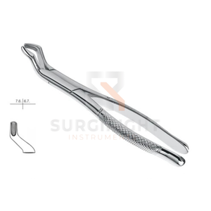 Forceps manuel à motif américain pour extraction des molaires supérieures et des dents posteriores maxillaires, en acier inoxydable, certifié CE ISO Classe I, Blush - Product Image 4