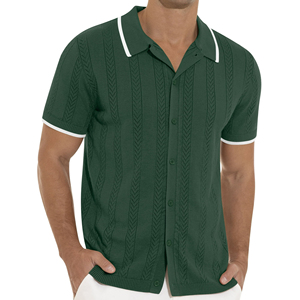 Camisas Casuales de Algodón 100% para Hombre, Transpirables, de Talla Grande, Corte Entallado, Manga Corta, Personalizadas de Alta Gama - Product Image 4