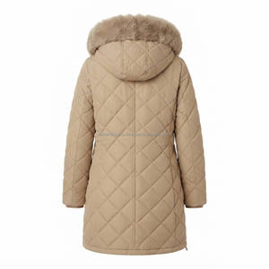 Women's Insulated Long Puffer Jacket Warm <b>Quilted</b> <b>Winter</b> Belted Coat Windproof Casual Parka OEM Wholesale Manufacturer - Product Image 2