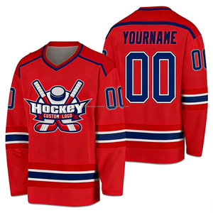 Jersey de Hockey sobre Hielo Personalizado para Hombre, Color Negro y Dorado, Transpirable, Ecológico, 260g, Malla, Cuello en V, Manga Larga, Uniforme de Equipo Sublimado - Product Image 3