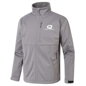 Low Price <b>Winter</b> <b>Waterproof</b> Windproof Men Soft Shell Stand Collar Front Full Zip Design Outdoor Work Walking Daily Wear <b>Jacket</b> - Product Image 1