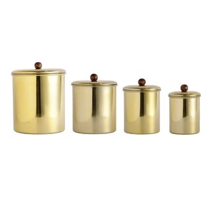 Curio Craft Metal Cylinder Food <b>Storage</b> <b>Containers</b> Lids Airtight Freshness Preservation <b>Stackable</b> Vintage Design Handcrafted - Product Image 1