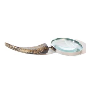 Exclusive Buffalo Horn Magnifying Glass <b>Solid</b> Brass Vintage Handmade Decorative Reading <b>Desk</b> Gift Accessory - Product Image 1